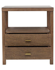 Wind Wood Solid Wood 2 Drawer Nightstand