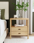 Wind Wood 2 Drawer Nightstand