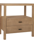 Wind Wood Rectangular Solid Wood 22" 2 Drawer Nightstand