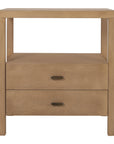 Wind Wood Rectangular Solid Wood 22" 2 Drawer Nightstand