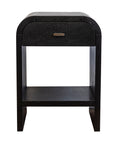 Arlo Bayur Wood 1-Drawer 18" Curved Edge Nightstand