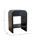 Arlo Bayur Wood 1-Drawer 18" Curved Edge Nightstand