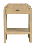 Arlo Bayur Wood 1-Drawer 18" Curved Edge Nightstand