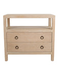 Callan 2 Drawer Nightstand with Shelf Bayur wood, alternate view