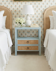 Rowan Cane Door Nightstand with Shelf