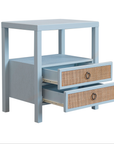 Rowan Cane Door Nightstand with Shelf