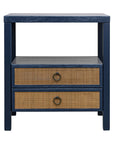 Rowan Cane Door Nightstand with Shelf