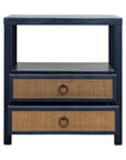 Rowan Cane Door Nightstand with Shelf