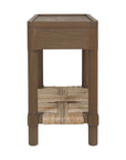 Asura Nightstand With Rush Shelf Solid Wood nightstand