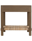 Asura Nightstand With Rush Shelf Solid Wood nightstand