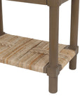 Asura Nightstand With Rush Shelf Solid Wood nightstand