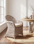 Valencia Natural Handwoven Rattan Dining Chair