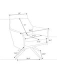 Aura Upholstered Swivel Chair