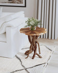Roell 20" Organic Teak Branch Side Table