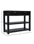 Jade 2 Drawer Solid Wood Console Table