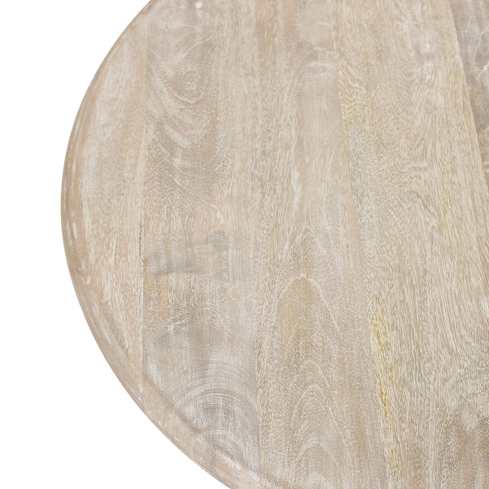 Kafe 24" Solid Wood Pedestal Accent Table