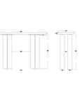 Felix Four Column Console Table