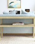 Riley Raffia Console Table with Shelf