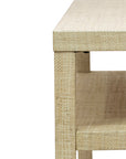 Riley Raffia Console Table with Shelf