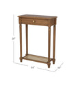 Lila Fluted Leg 24" Console Table Solid Wood console table