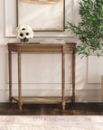 Black Hazel Demilune 35.5" Console Table Solid Wood console table