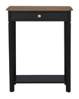 Charlotte Bayur Wood 24" Console Table with Storage Drawer