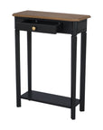 Charlotte Bayur Wood 24" Console Table with Storage Drawer