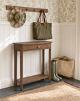 Charlotte Bayur Wood Console Table with Storage Drawer