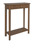 Charlotte Bayur Wood 24" Console Table with Storage Drawer Solid Wood console table