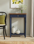 Charlotte Bayur Wood 24" Console Table with Storage Drawer