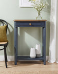 Charlotte Bayur Wood Console Table with Storage Drawer