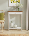 Charlotte Bayur Wood 24" Console Table with Storage Drawer Solid Wood console table