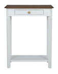Charlotte Bayur Wood 24" Console Table with Storage Drawer