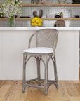 Marla 20" Rattan Stool with Cushion