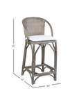 Marla 20" Rattan Stool with Cushion