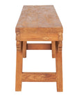 Delia 47" Handcarved Solid Wood Bench