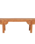Delia 47" Handcarved Solid Wood Bench