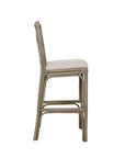 Stacie Rattan Lattice Back Stool Solid Wood counter stool