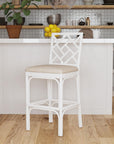 Bar Stool Stacie Rattan Lattice Back Stool Rattan counter stool
