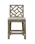 Stacie Rattan Lattice Back Stool Solid Wood counter stool