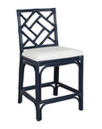 Stacie Rattan Lattice Back Stool Solid Wood counter stool