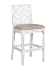 Stacie Rattan Lattice Back Stool Solid Wood counter stool