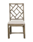 Stacie Rattan Lattice-Back Dining Chairs, Set of 2