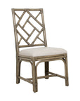 Stacie Rattan Lattice Back Dining Chairs, Set of 2 Solid Wood dining chair
