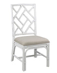 Stacie Rattan Lattice-Back Dining Chairs, Set of 2