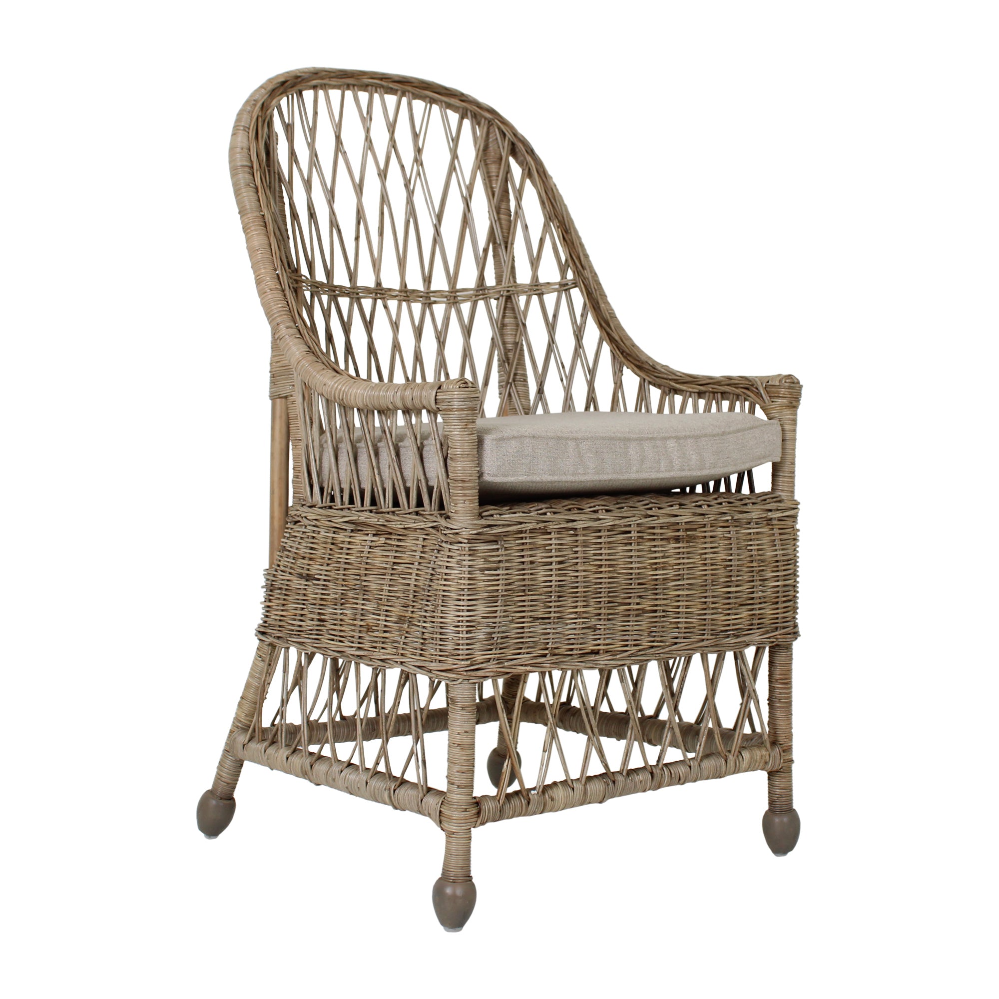 Bayside 2-Pack Chairs 現代的なデザイン Bayside Handwoven Raffia Arm Chair | East at Main