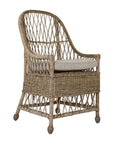 Bayside 22" Handwoven Raffia Arm Chair