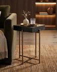 Adela Box-Style Solid Wood Side Table