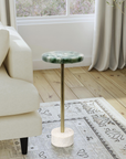 Agate Round Natural Stone 10" Martini Table