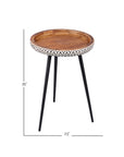 Jada 16" Bone Inlay Side Table
